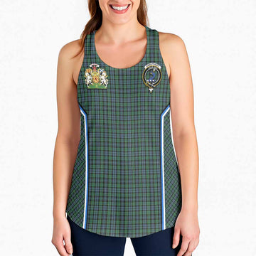 Arbuthnot Tartan Crest Women Racerback Tanks Scotland Coat of Arm Flag Style - Tartan Vibes Clothing