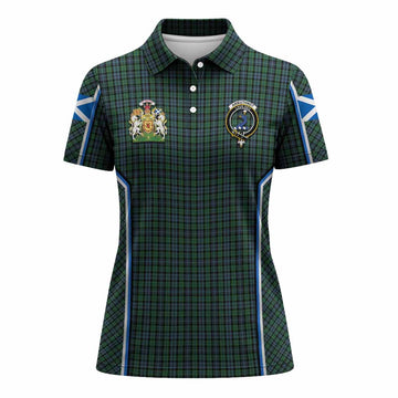 Arbuthnot Tartan Crest Women's Polo Shirt Scotland Coat of Arm Flag Style - Tartan Vibes Clothing