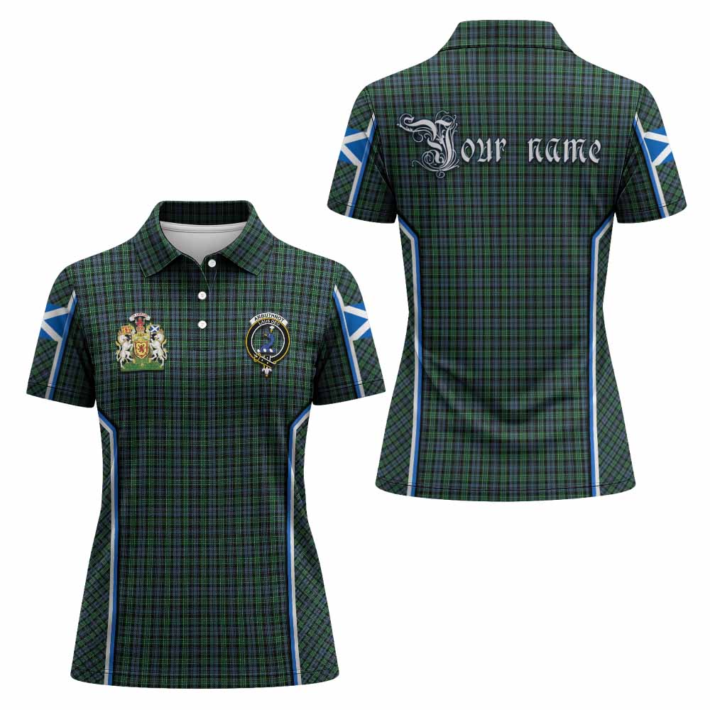 Arbuthnot Tartan Crest Women's Polo Shirt Scotland Coat of Arm Flag Style - Tartan Vibes Clothing