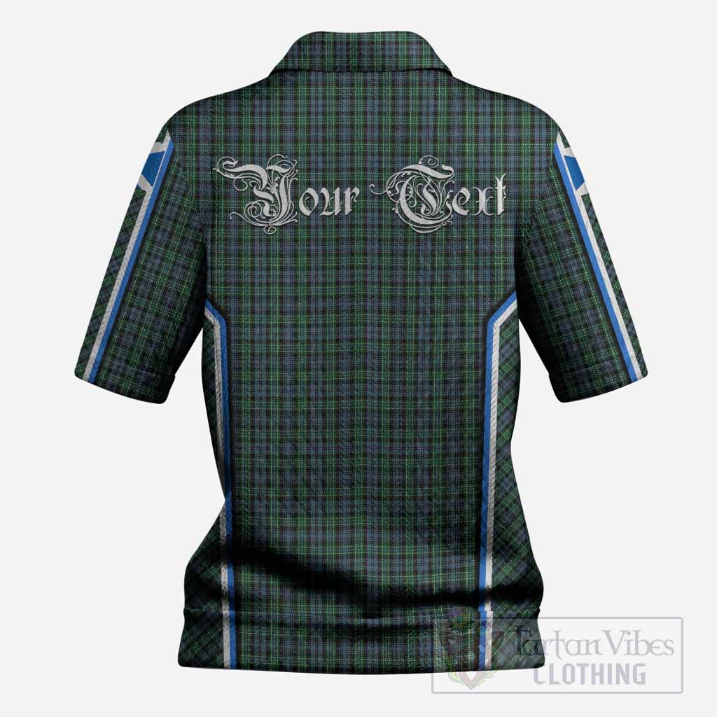 Arbuthnot Tartan Crest Women’s Polo Sweater Top Scotland Coat of Arm Flag Style