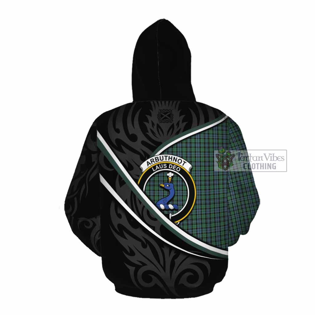 Arbuthnot Tartan Family Crest Cotton Hoodie Celtic Scottish Thistle Floral - Tartan Vibes Clothing