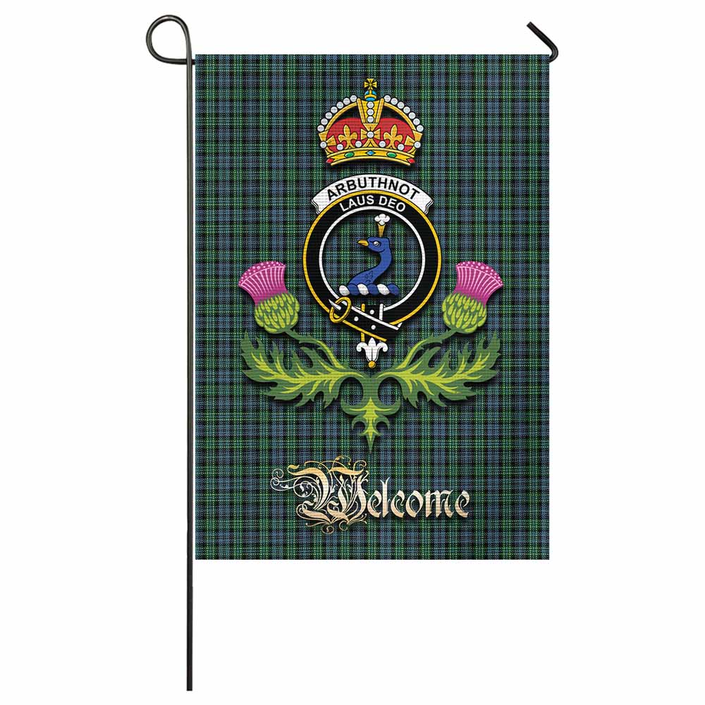 Arbuthnot Tartan Family Crest Garden Flag Royal Thistle Welcome Style - Tartan Vibes Clothing