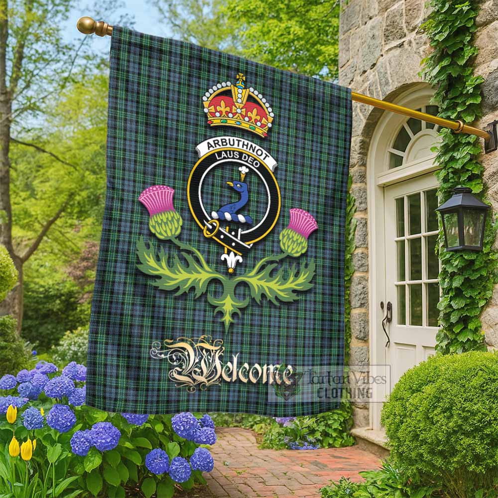 Arbuthnot Tartan Family Crest Garden Flag Royal Thistle Welcome Style - Tartan Vibes Clothing