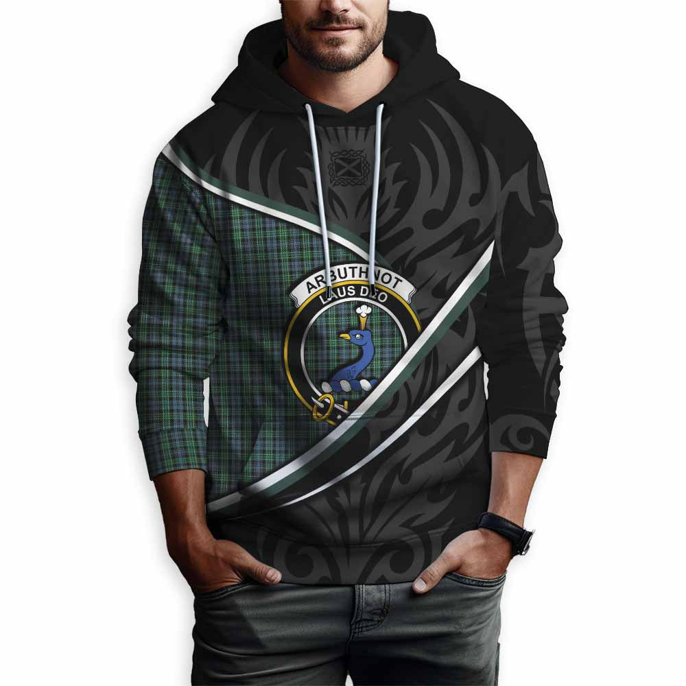 Arbuthnot Tartan Family Crest Hoodie Celtic Scottish Thistle Floral - Tartan Vibes Clothing