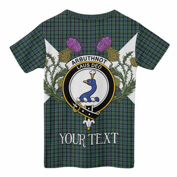 Arbuthnot Tartan Family Crest Kid T-shirt Scottish Burns Night Thistle Floral