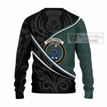 Arbuthnot Tartan Family Crest Knitted Sweater Celtic Scottish Thistle Floral - Tartan Vibes Clothing