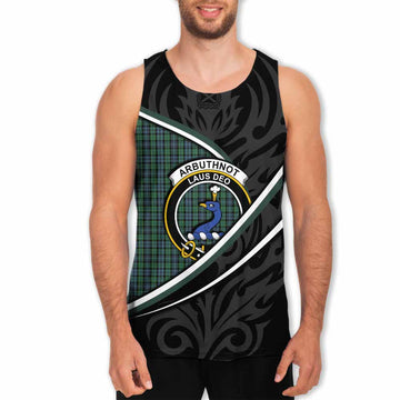 Arbuthnot Tartan Family Crest Men Tank Top Celtic Scottish Thistle Floral - Tartan Vibes Clothing
