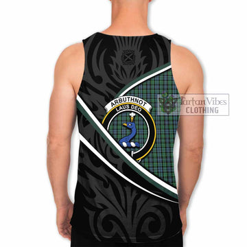 Arbuthnot Tartan Family Crest Men Tank Top Celtic Scottish Thistle Floral - Tartan Vibes Clothing