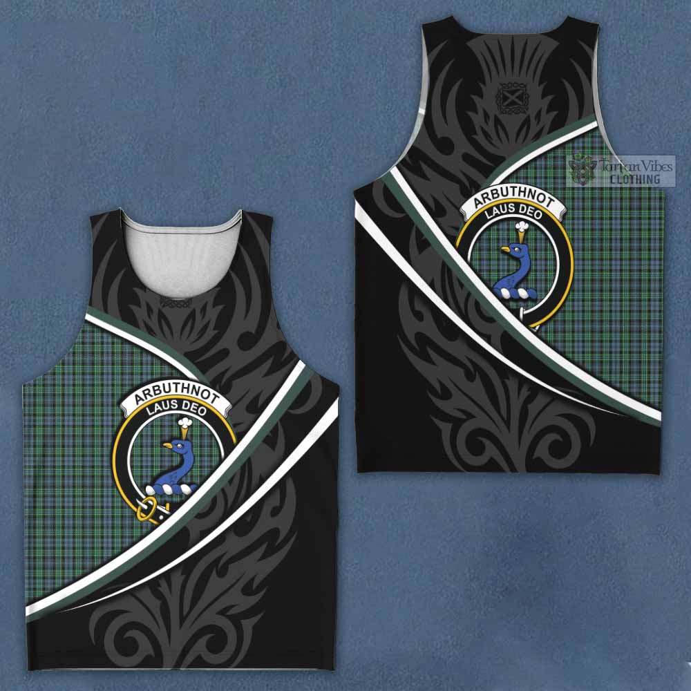 Arbuthnot Tartan Family Crest Men Tank Top Celtic Scottish Thistle Floral - Tartan Vibes Clothing