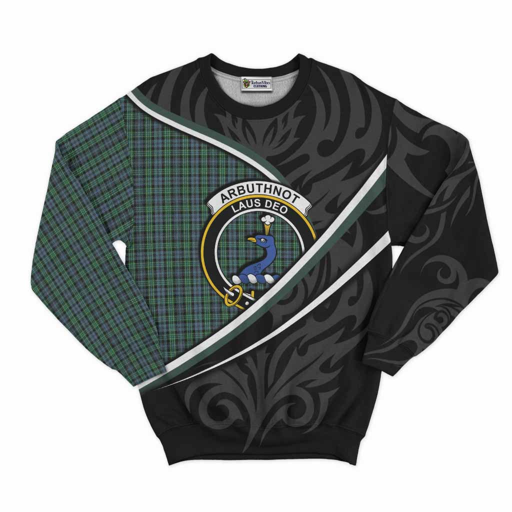 Arbuthnot Tartan Family Crest Sweatshirt Celtic Scottish Thistle Floral - Tartan Vibes Clothing