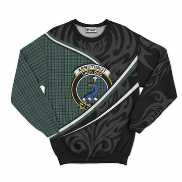 Arbuthnot Tartan Family Crest Sweatshirt Celtic Scottish Thistle Floral - Tartan Vibes Clothing