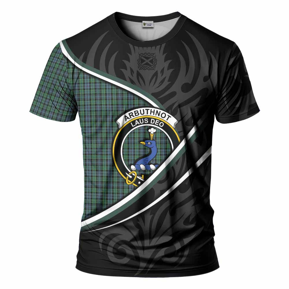 Arbuthnot Tartan Family Crest T-shirt Celtic Scottish Thistle Floral - Tartan Vibes Clothing