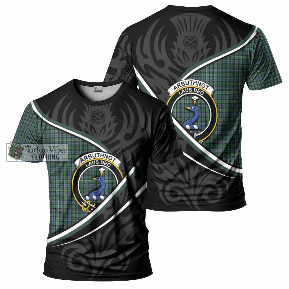 Arbuthnot Tartan Family Crest T-shirt Celtic Scottish Thistle Floral - Tartan Vibes Clothing