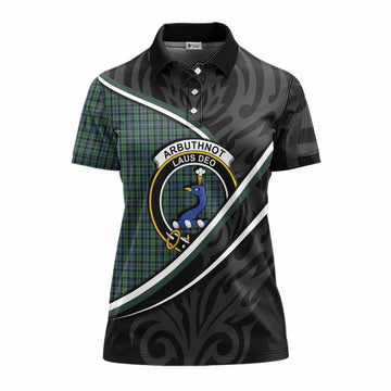 Arbuthnot Tartan Family Crest Women's Polo Shirt Celtic Scottish Thistle Floral - Tartan Vibes Clothing