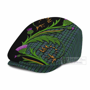 Arbuthnot Tartan Flat Cap, Jeff Cap Scottish Thistle Pride Heritage Art