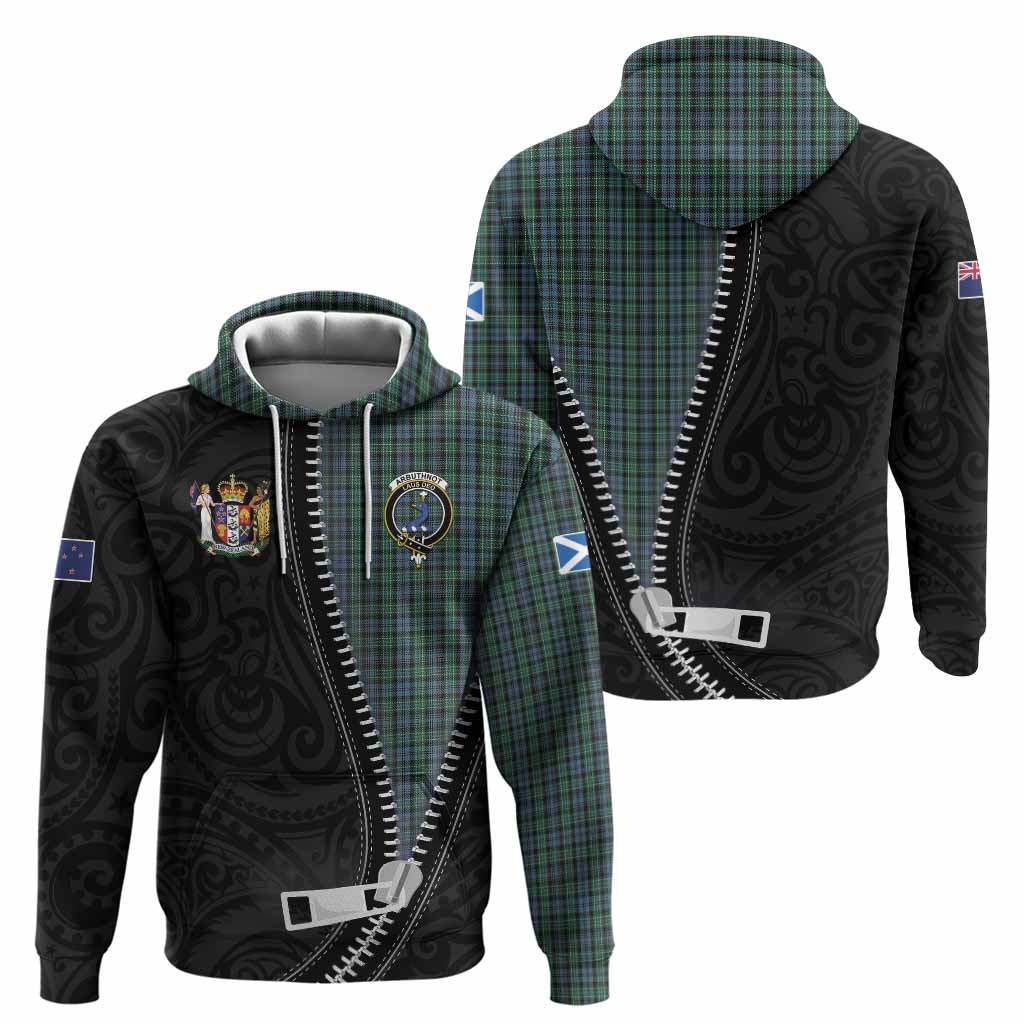 Arbuthnot Tartan Hoodie New Zealand Pattern Unique Zipper Stylized