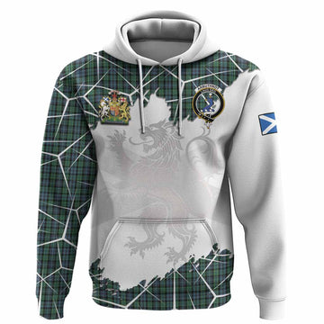 Arbuthnot Tartan Hoodie with Family Crest and Lion Rampant Grunge Style