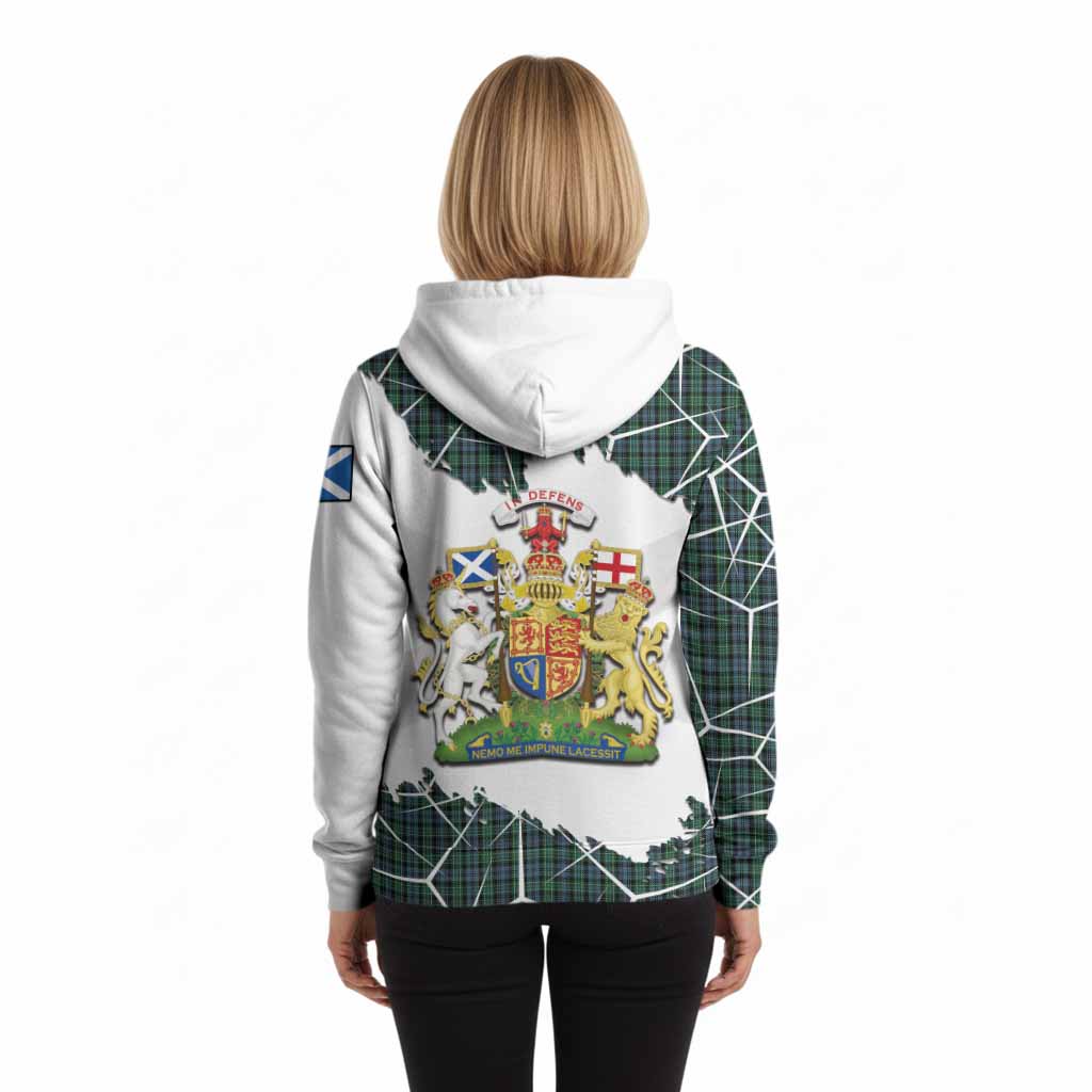 Arbuthnot Tartan Hoodie with Family Crest and Lion Rampant Grunge Style