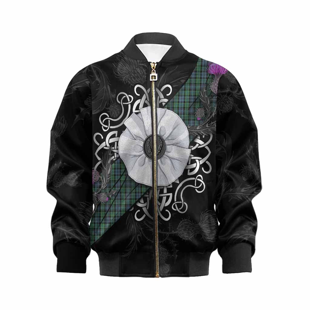 Arbuthnot Tartan Kid Bomber Jacket Jacobite White Rose Kid XS - Tartan Vibes Clothing