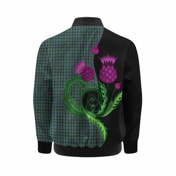 Arbuthnot Tartan Kid Bomber Jacket Traditional Scottish Thistle