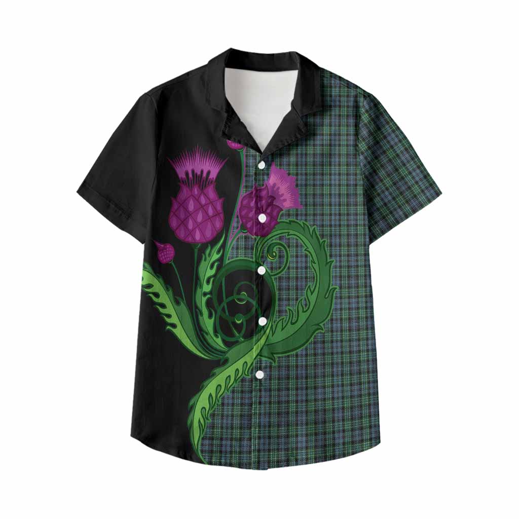 Arbuthnot Tartan Kid Hawaiian Shirt Traditional Scottish Thistle