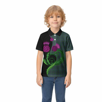 Arbuthnot Tartan Kid Polo Shirt Traditional Scottish Thistle