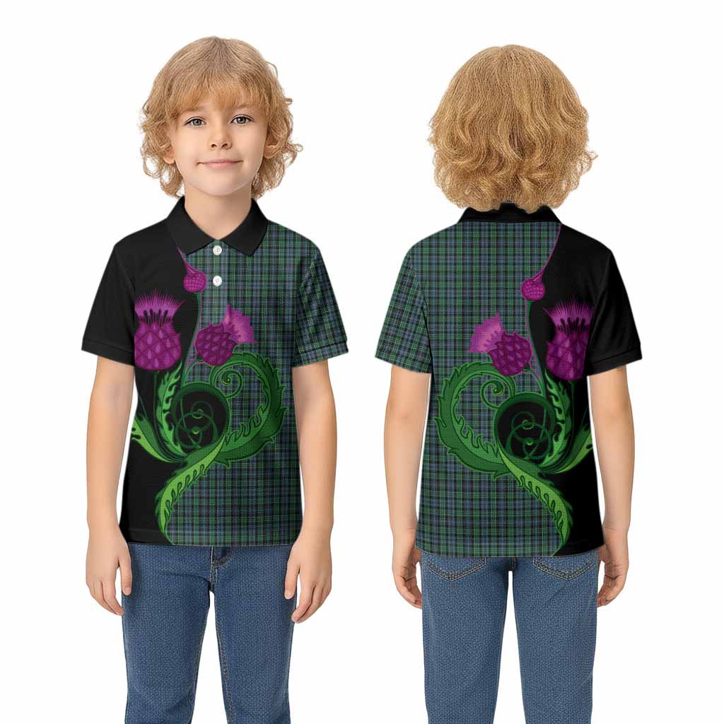 Arbuthnot Tartan Kid Polo Shirt Traditional Scottish Thistle