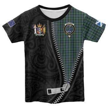 Arbuthnot Tartan Kid T-shirt New Zealand Pattern Unique Zipper Stylized
