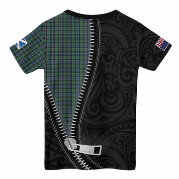 Arbuthnot Tartan Kid T-shirt New Zealand Pattern Unique Zipper Stylized