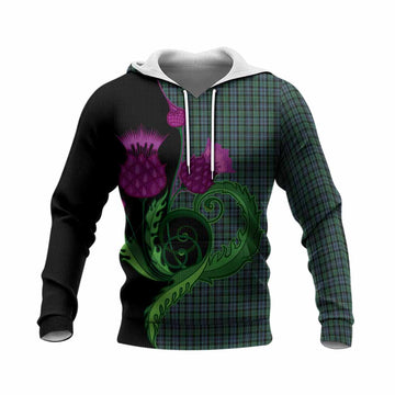 Arbuthnot Tartan Knitted Hoodie Traditional Scottish Thistle