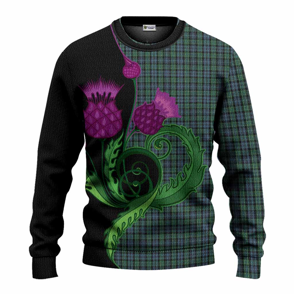 Arbuthnot Tartan Knitted Sweater Traditional Scottish Thistle