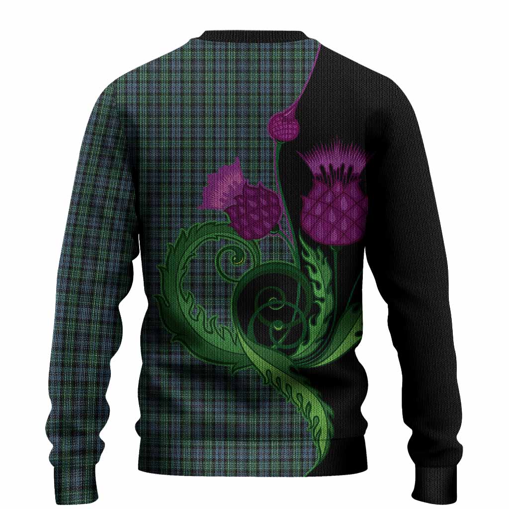 Arbuthnot Tartan Knitted Sweater Traditional Scottish Thistle