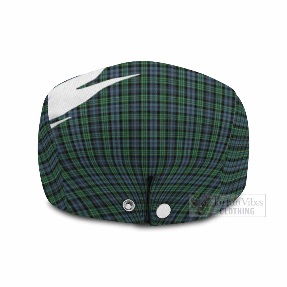 Arbuthnot Tartan Loch Ness Monster Scottish Heritage Art Flat Cap, Jeff Cap