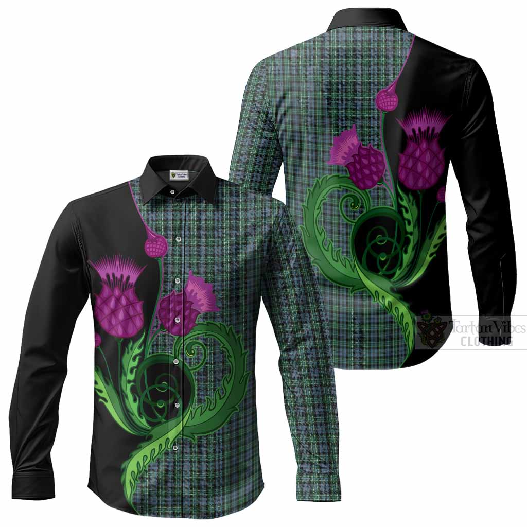 Arbuthnot Tartan Long Sleeve Button Shirts Traditional Scottish Thistle