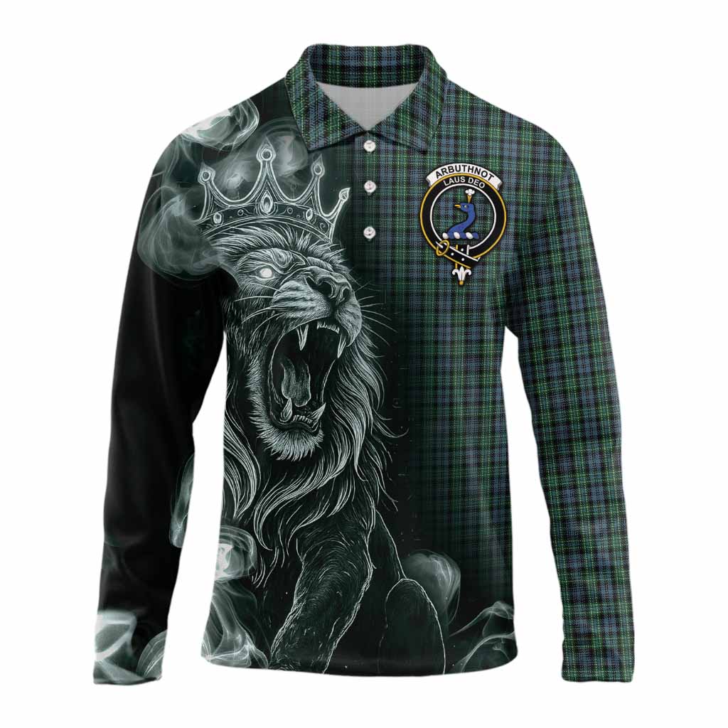 Arbuthnot Tartan Long Sleeve Polo Shirt Roaring Lion Heritage