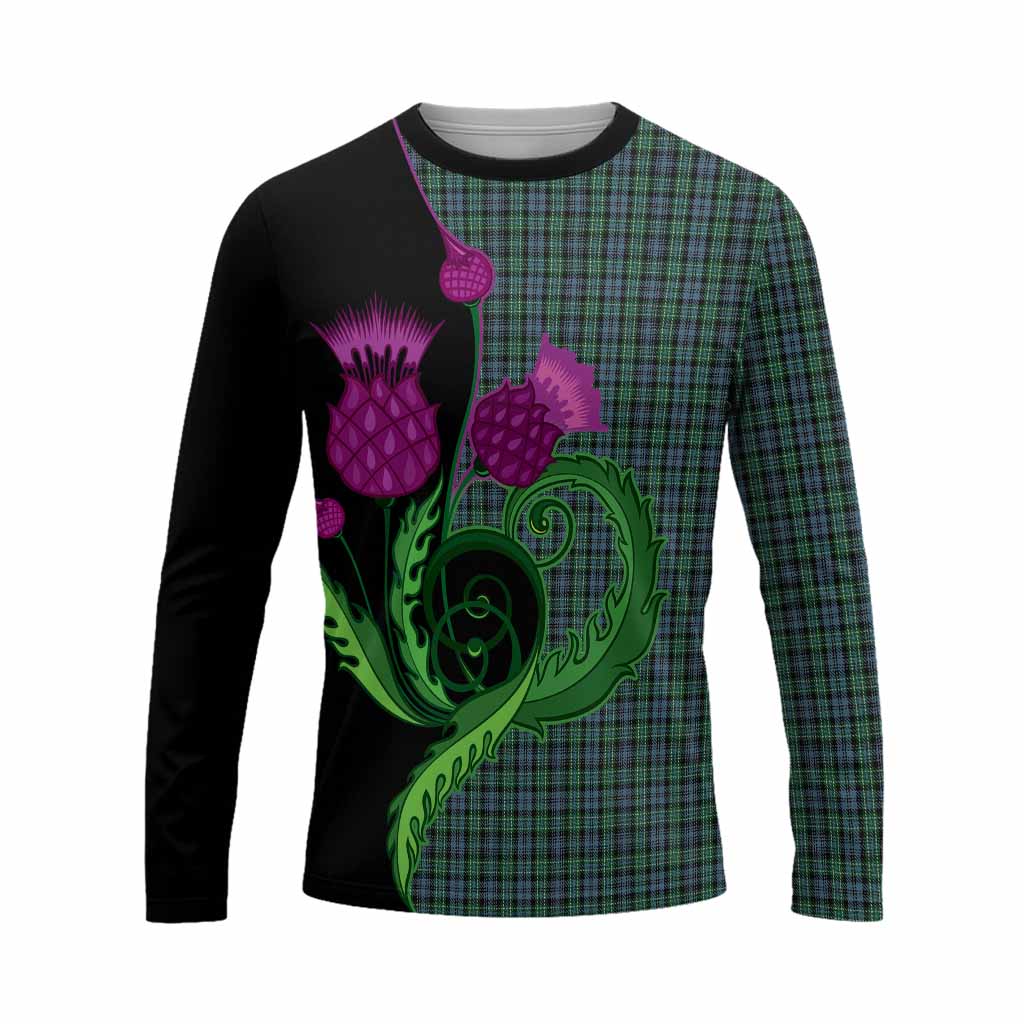 Arbuthnot Tartan Long Sleeve T-Shirt Traditional Scottish Thistle