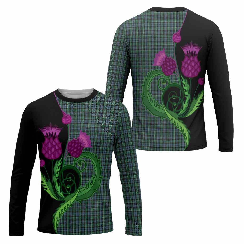 Arbuthnot Tartan Long Sleeve T-Shirt Traditional Scottish Thistle