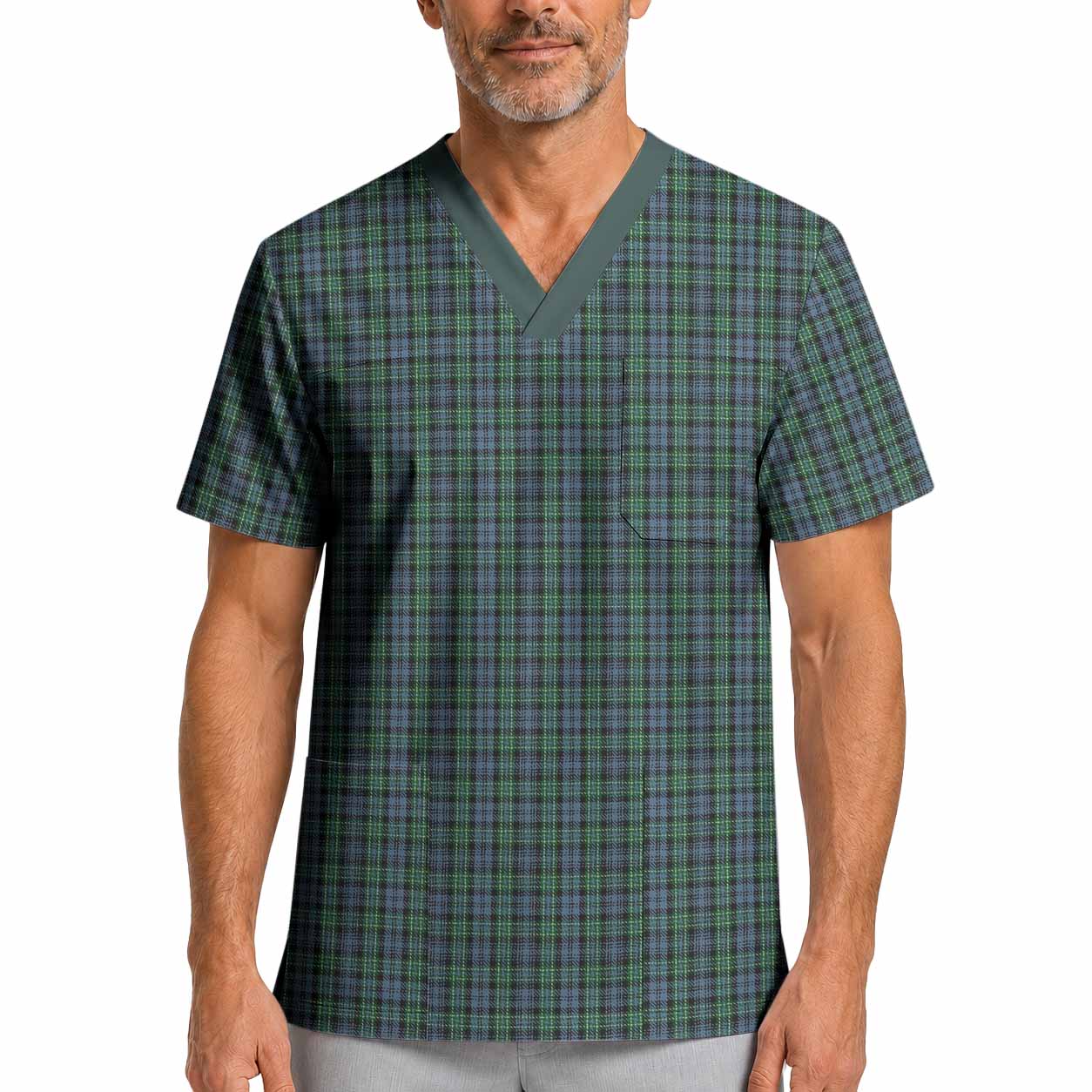 Arbuthnot Tartan Scrub Top XL - Tartan Vibes Clothing