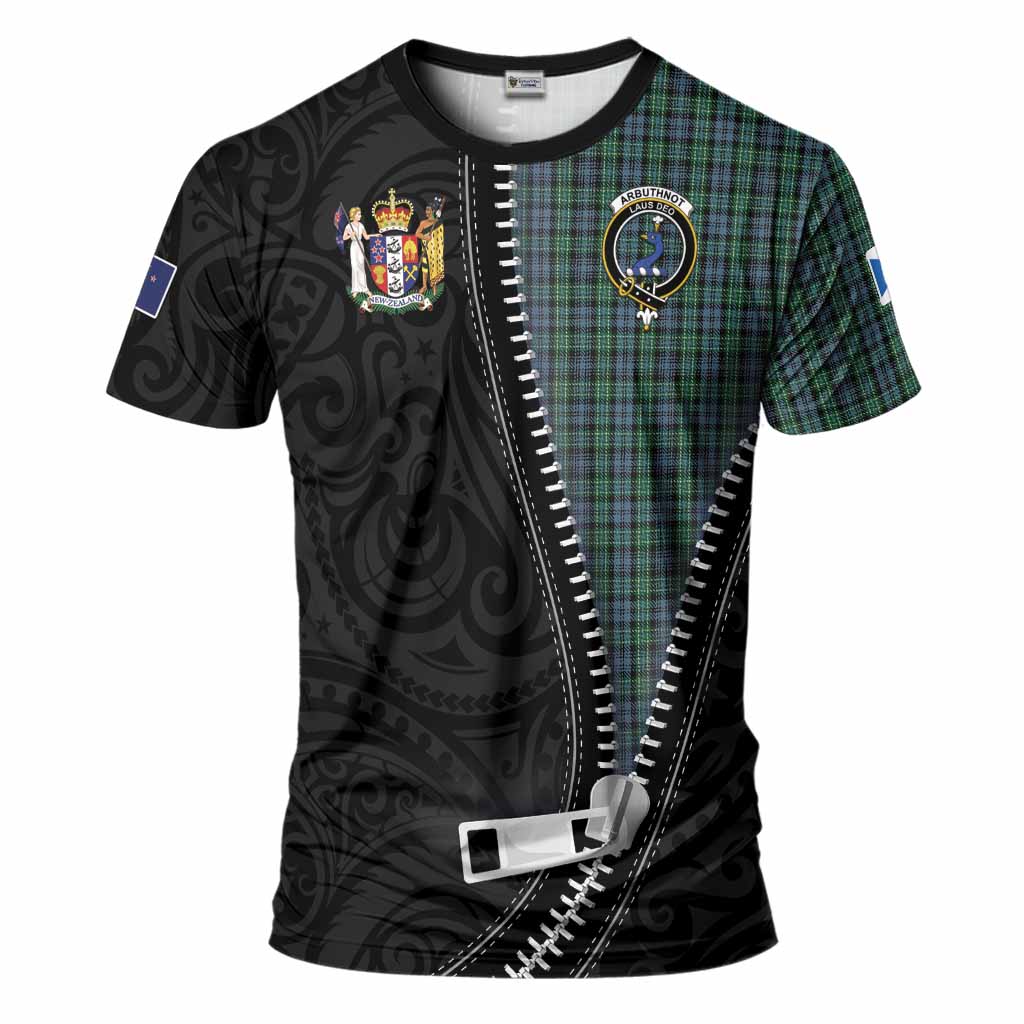 Arbuthnot Tartan T-Shirt New Zealand Pattern Unique Zipper Stylized