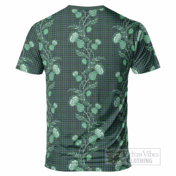 Arbuthnot Tartan T-Shirt Seamless Scottish Thistle Flowers