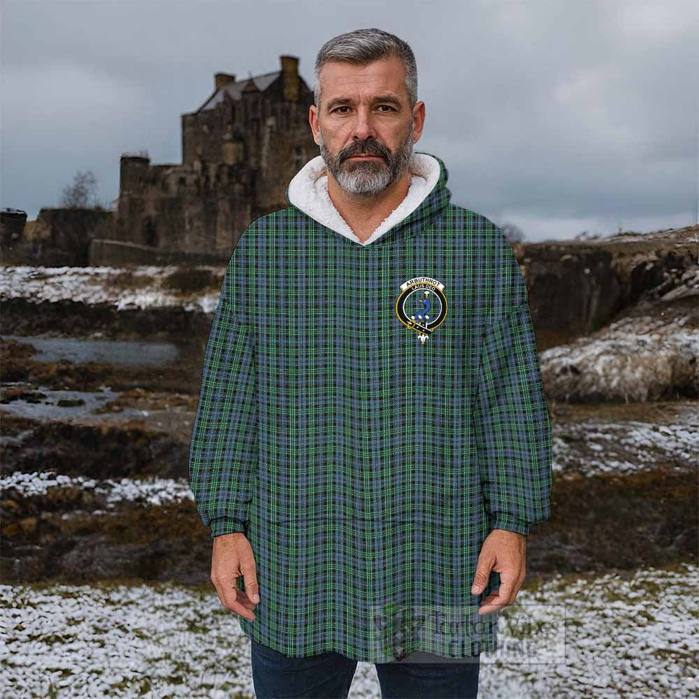 Arbuthnot Tartan Wearable Blanket with Family Crest - Tartan Vibes Clothing