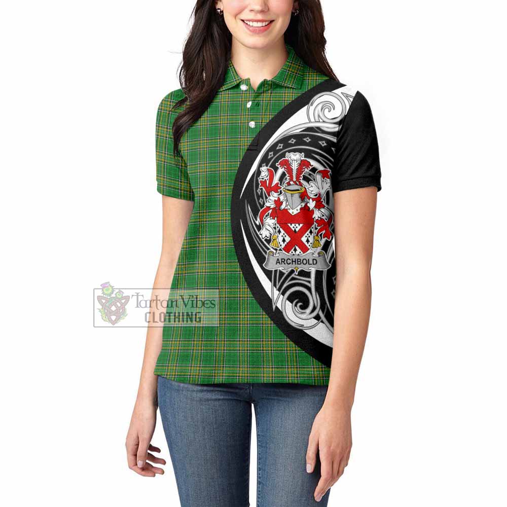 Archbold Irish Clan Women's Polo Shirt Celtic Circle Style - Tartan Vibes Clothing