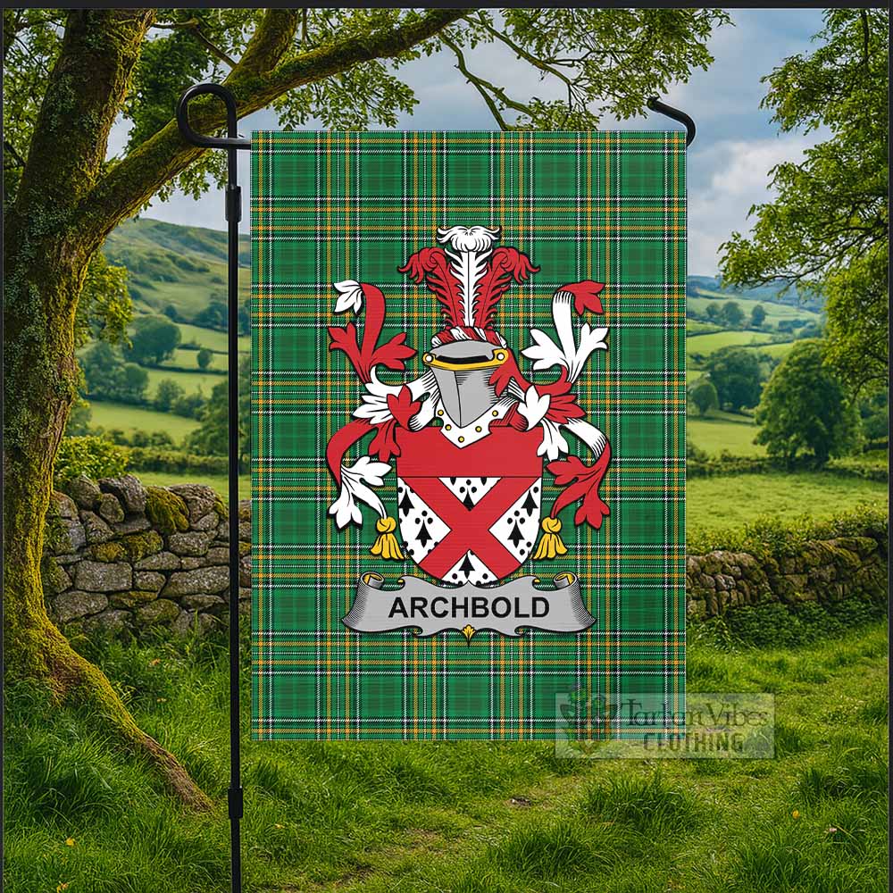 Archbold Irish Clan Tartan Flag with Coat of Arms