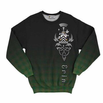 Tartan Vibes Clothing Archdekin Irish Clan Sweatshirt with Coat of Arms Erin Go Bragh Celtic Inspired
