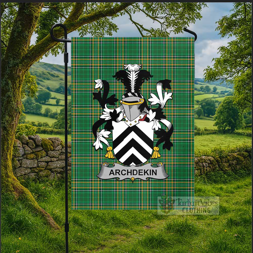 Archdekin Irish Clan Tartan Flag with Coat of Arms