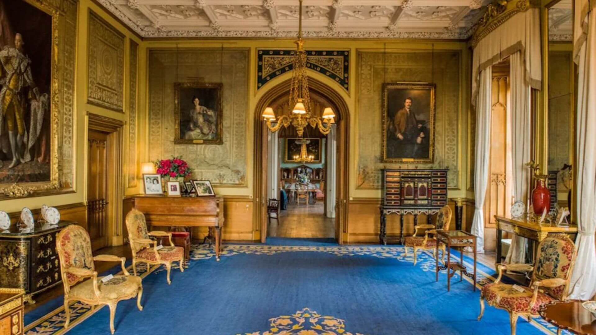 Balmoral Castle interior room royal residence Scotland ornate Victorian decor