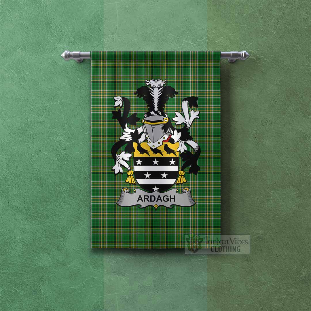 Ardagh Irish Clan Tartan Gonfalon, Tartan Banner with Coat of Arms Rectangle - Tartan Vibes Clothing