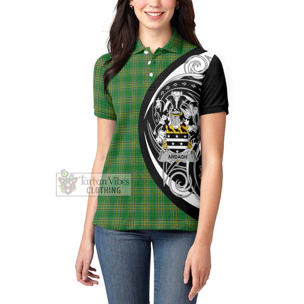 Ardagh Irish Clan Women's Polo Shirt Celtic Circle Style - Tartan Vibes Clothing
