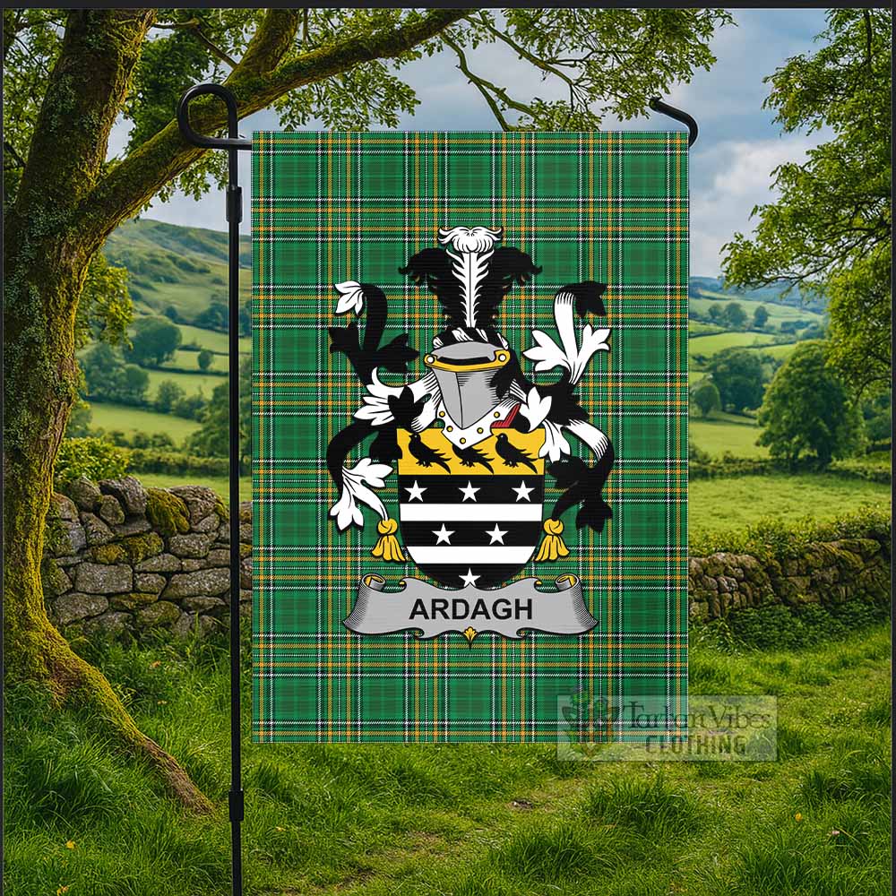 Ardagh Irish Clan Tartan Flag with Coat of Arms