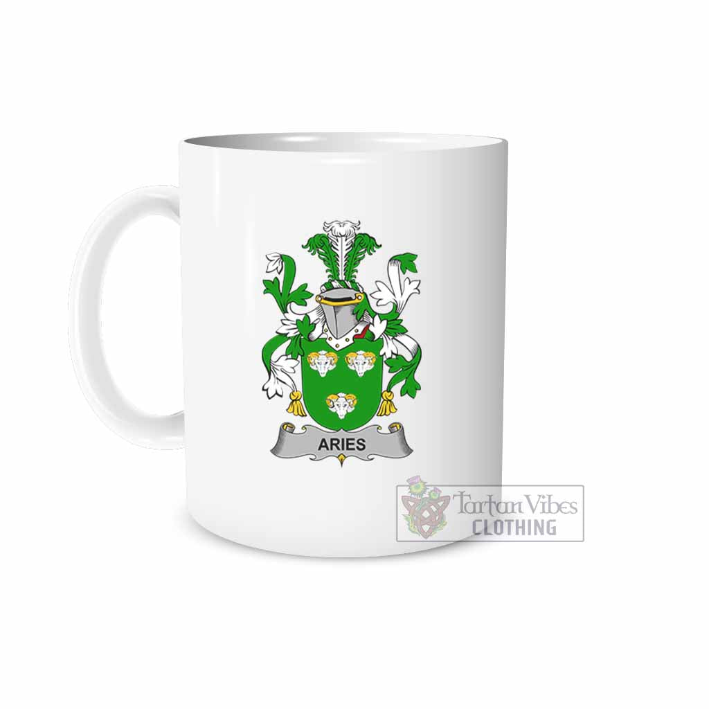 Tartan Vibes Clothing Aries Irish Clan Coat of Arms Ceramic Mug